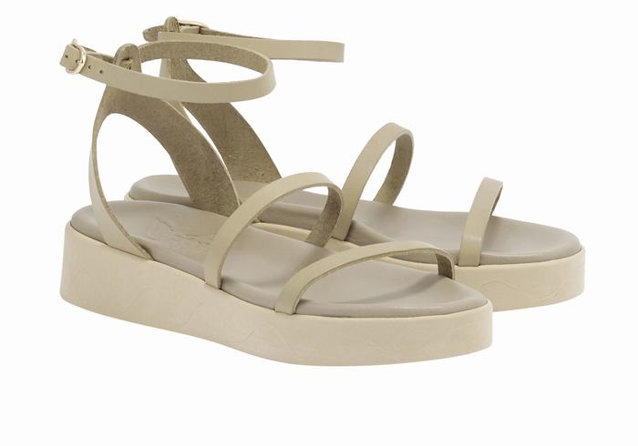 Sandale Plateforme Ancient Greek Sandals Nissida Leather   | RAL-7041108